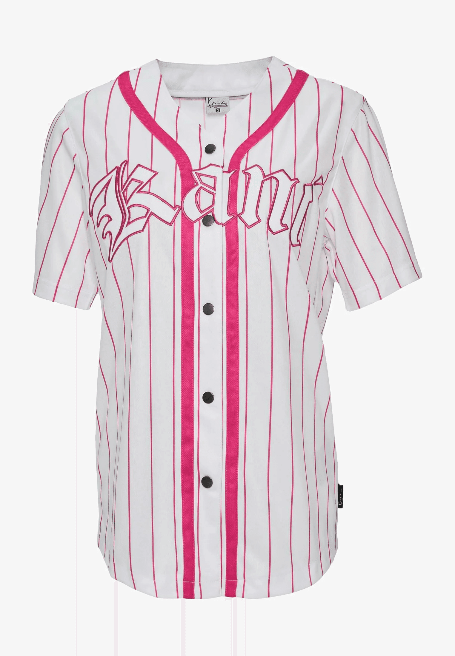 Karl Kani Woven Signature Old English Baseball Women Shirt White/