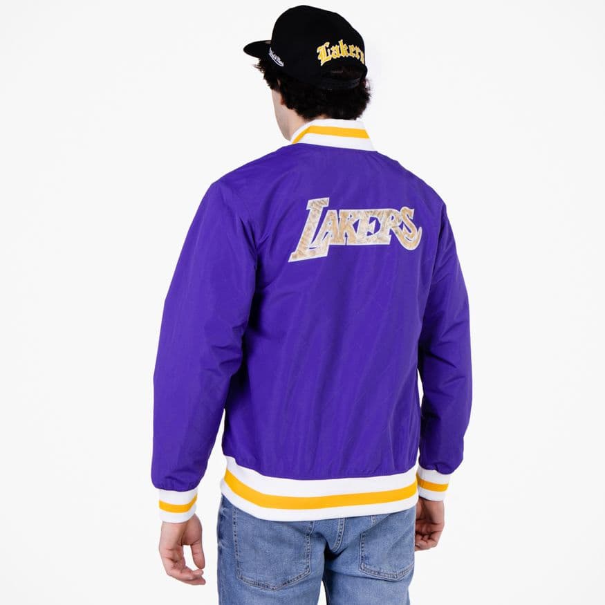 Mitchell Ness 75th Anniversary Warm Up Jacket Los Angeles Laker