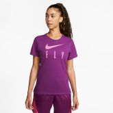 Nike Dri-FIT Swoosh Fly Wmns Short-Sleeve Tee Viotech - Violett - Kurzärmeliges T-shirt