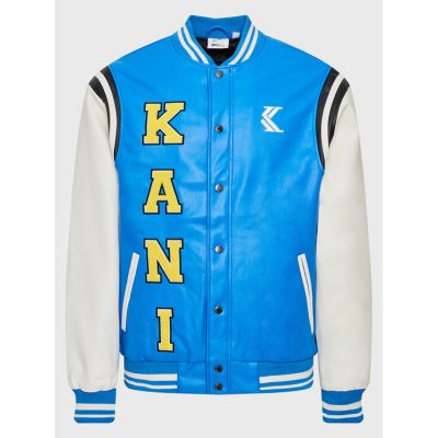 Karl Kani OG Smiley College Jacket Blue/Off White - Blau - Jacke