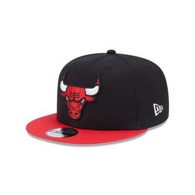 New Era Chicago Bulls Team Side Patch Black 9FIFTY Snapback Cap - Schwarz - Mütze