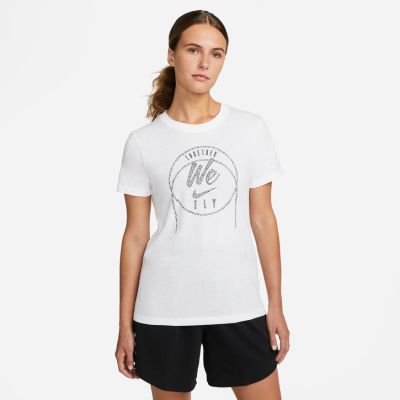 Nike Dri-FIT Swoosh Fly Wmns Tee White - Weiß - Kurzärmeliges T-shirt