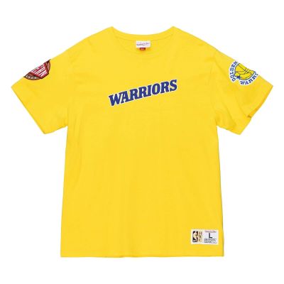 Mitchell & Ness NBA Golden State Warriors Team Origins S/S Tee - Gelb - Kurzärmeliges T-shirt